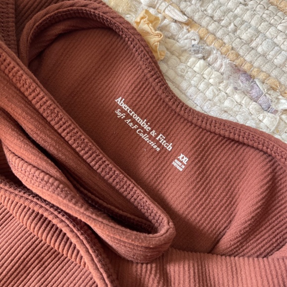 Abercrombie & Fitch Soft A&F Collection Brown Ribbed One Piece Bodysuit Size XXL - Picture 5 of 6